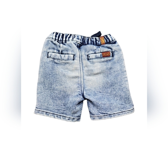 7 For All Mankind Blue Jean Boys Shorts Size 18 Months - Picture 2 of 2